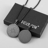 HZMAN Vintage Stainless Steel Seven Archangels Pendant Necklace Seal 22+2" Necklace