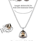 HZMAN Prom Jewelry Sets for Women Austrian Crystal Bridesmaid Jewelry