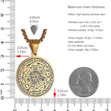 HZMAN Vintage Stainless Steel Seven Archangels Pendant Necklace Seal 22+2" Necklace