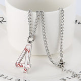 HZMAN Baseball Initial Pendant Necklace Inspiration Baseball Jersey Number 0-9 Charms Stainless Steel Necklace(Silver-5), Stainless Steel