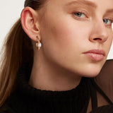 HZMAN 3 Pcs Pearl Clip on Earrings for Women Gold Non Pierced Earrings