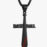 HZMAN Baseball cross pendant, I CAN DO ALL THINGS STRENGTH Bible verse stainless steel chain 22+2 inch chain