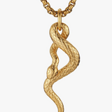 HZMAN Gothic Jewelry Men's Stainless Steel Animal Snake Pendant Necklace
